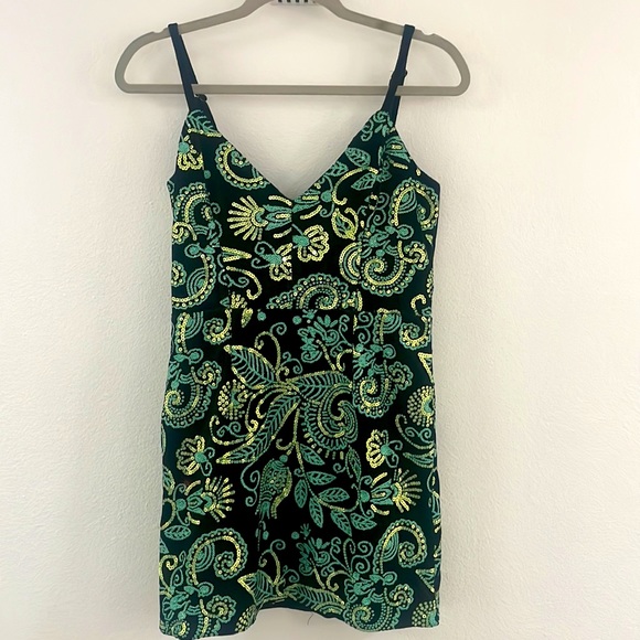 Velvet Sequin Mini Dress - Picture 5 of 5